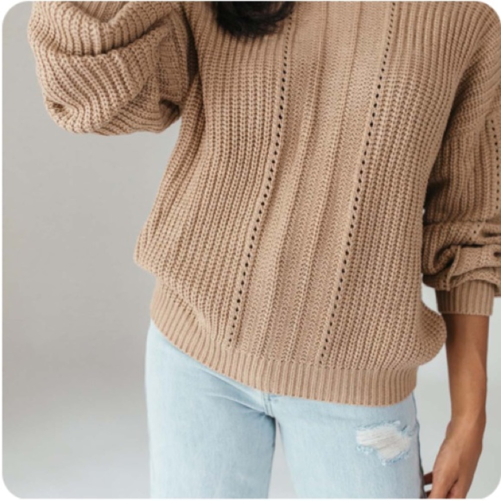 Sophia Knit Sweater Tan